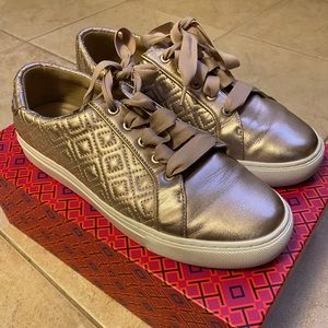 Tory Burch Sneakers Leather Quilted Ribbon Marion